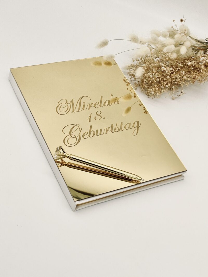 Edles Gästebuch mit Diamantstift